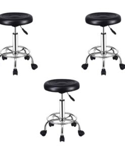 3 pack -Stainless Steel Doctor Stool | Adjustable Medical Chair with Wheels