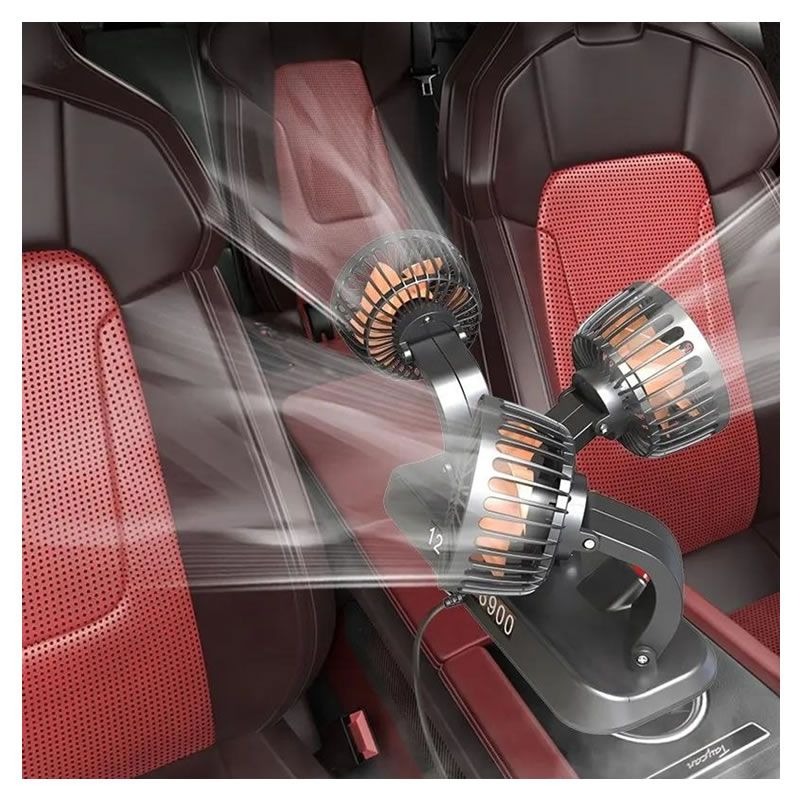 360-Degree Adjustable Car Three-Head Fan - Image 4