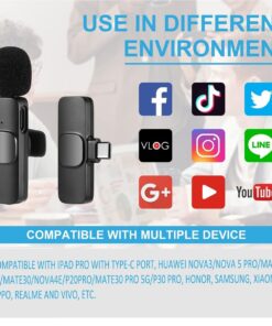 Alternative view of Professional Dual Microphone For Type-C Phone Plug & Play Wireless Mic