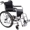 Foldable Steel Manual Wheelchair with Handbrake (Black)